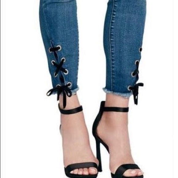 Jessica Simpson Skinny Jeans With Lace Up … - Picture 2 of 7